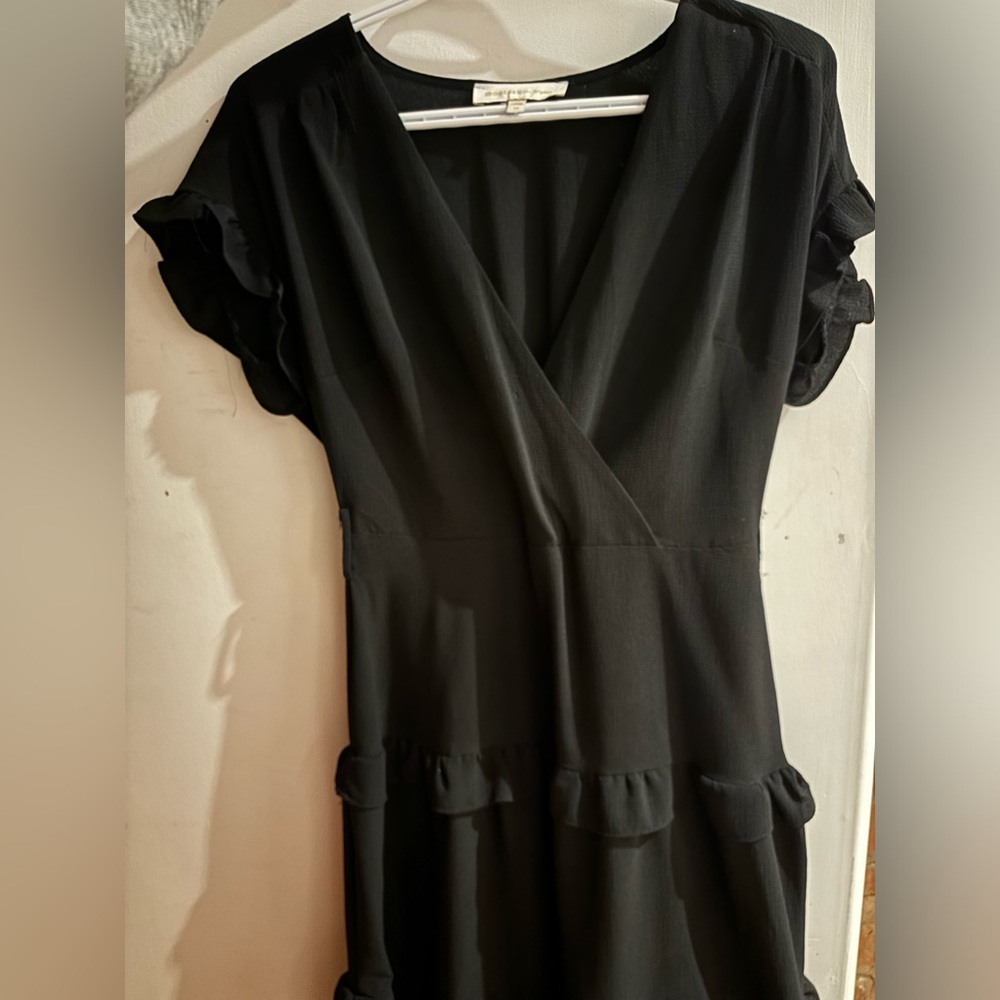 Black Short Ruffle Dress